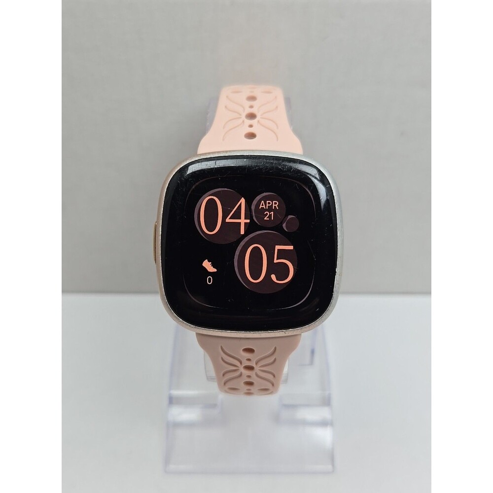 Fitbit Versa 4 GPS Smartwatch Charger Heart Rate Sleep Tracker Google Wallet NFC